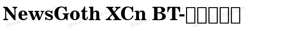 NewsGoth XCn BT字体转换